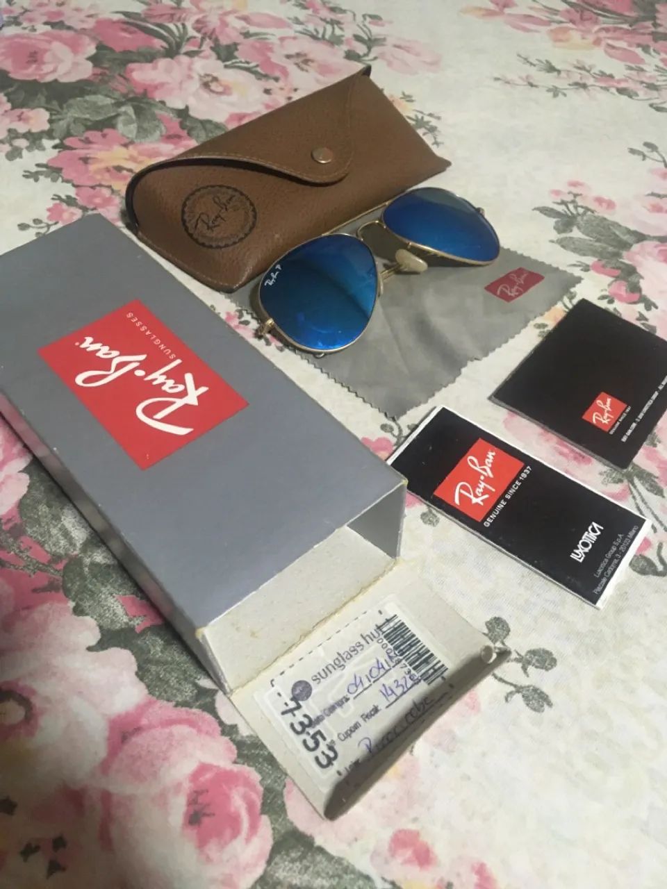 Óculos de Sol Ray-Ban Aviator Azul original 