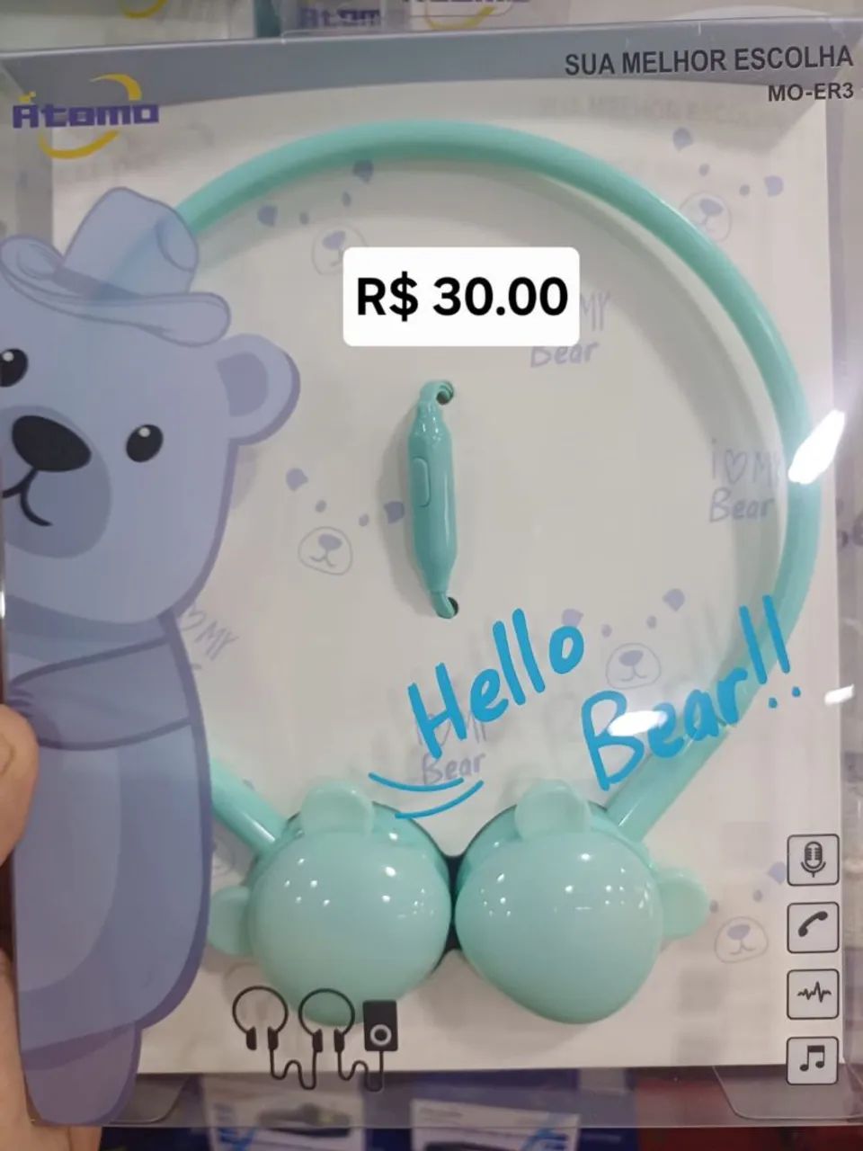 Fone de Ouvido Hello Bear - Novo - Foto 3