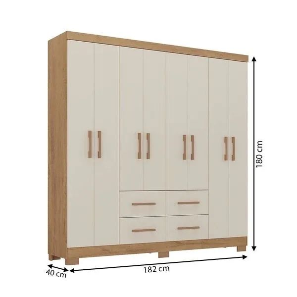 Guarda Roupa 8 Portas 4 Gavetas Novo entregamos - Foto 3