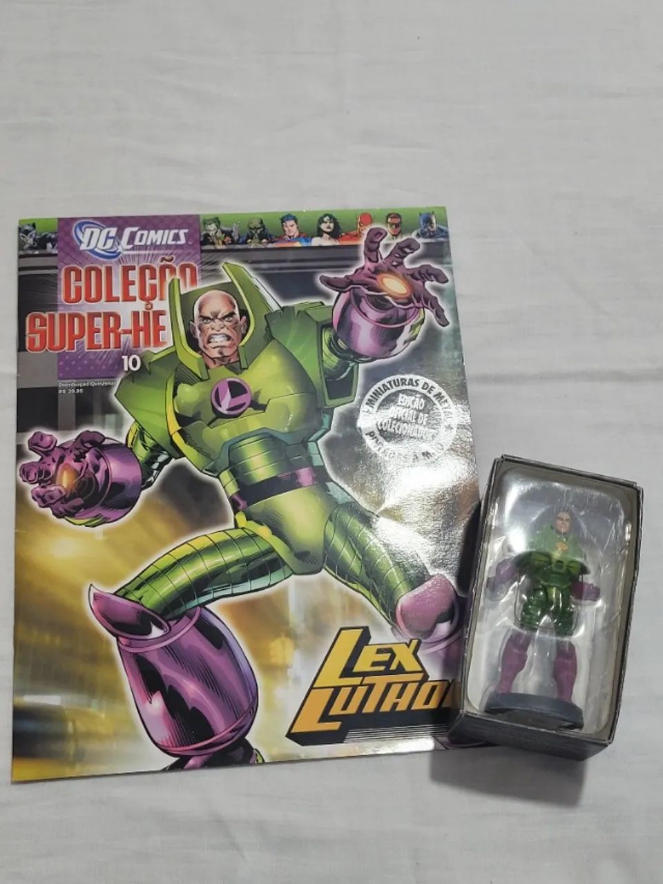 Miniatura Eaglemoss Lex Luthor - Edição 10 com caixa e revista