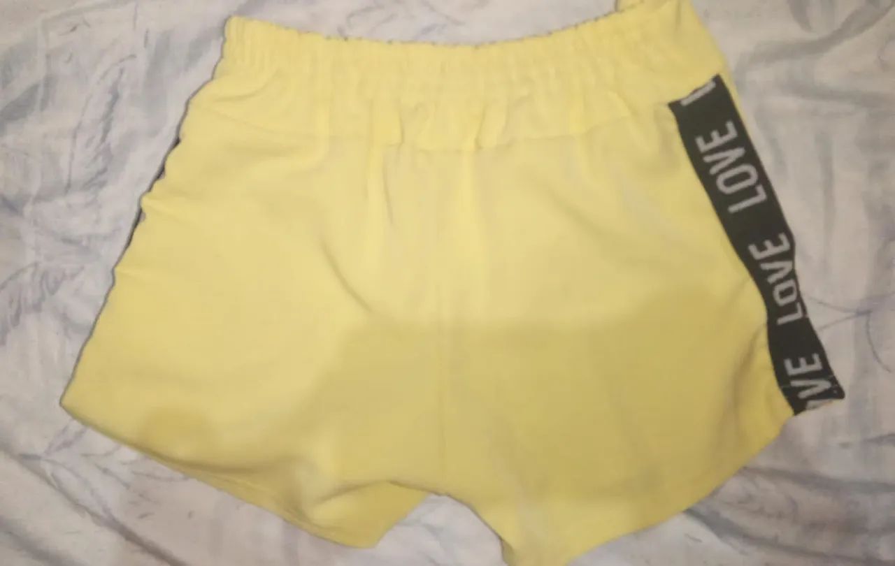 Shortinho Infantil Amarelo - Tamanho 3 anos - Foto 4