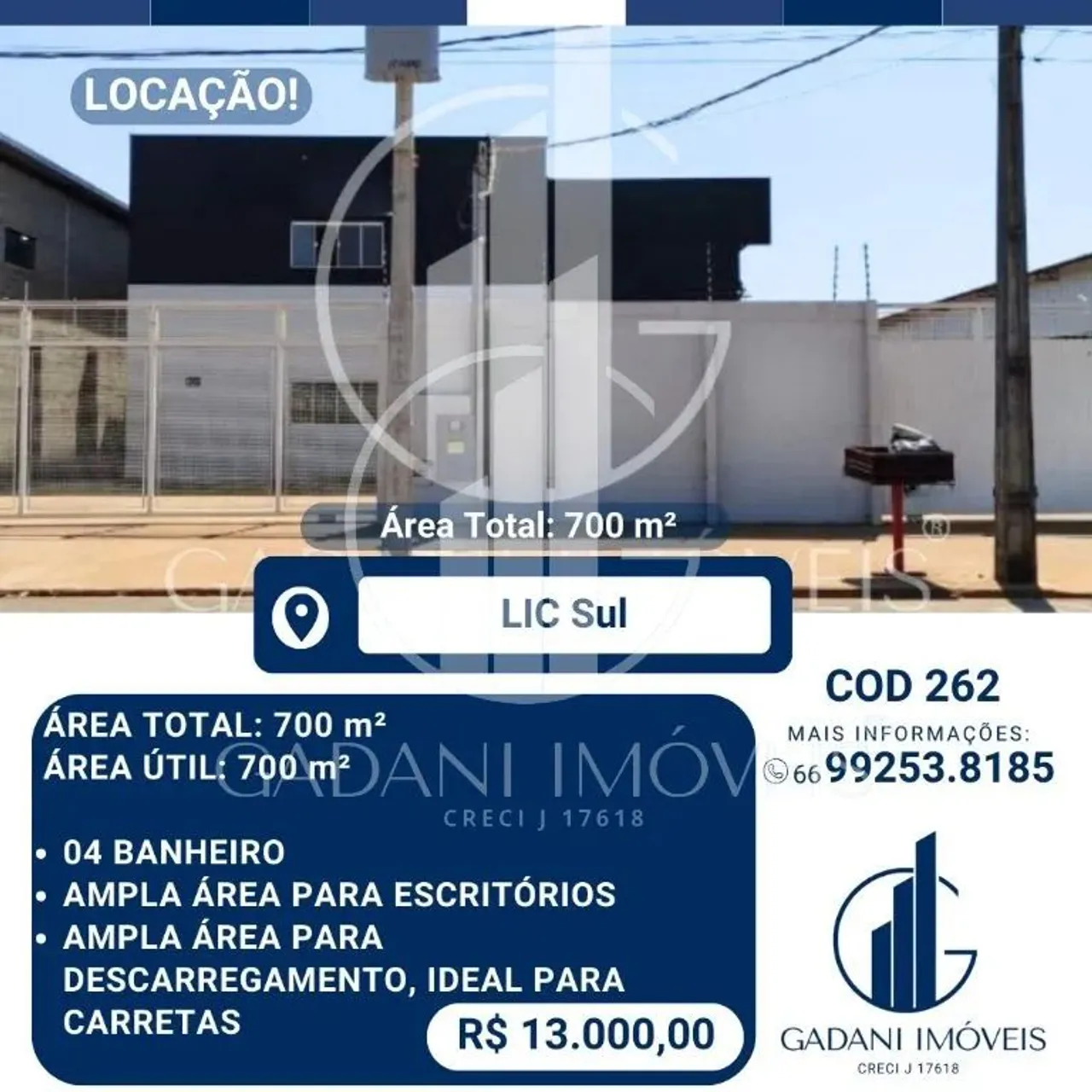 BARRACÃO DISPONIVEL PARA LOCAÇÃO