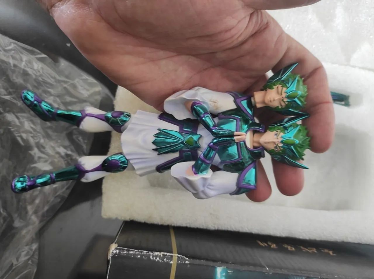 Cloth myth Kakaxiliu estátua Shiva de pavão cavaleiros do zodíaco saint seiya fênix virgem - Foto 3