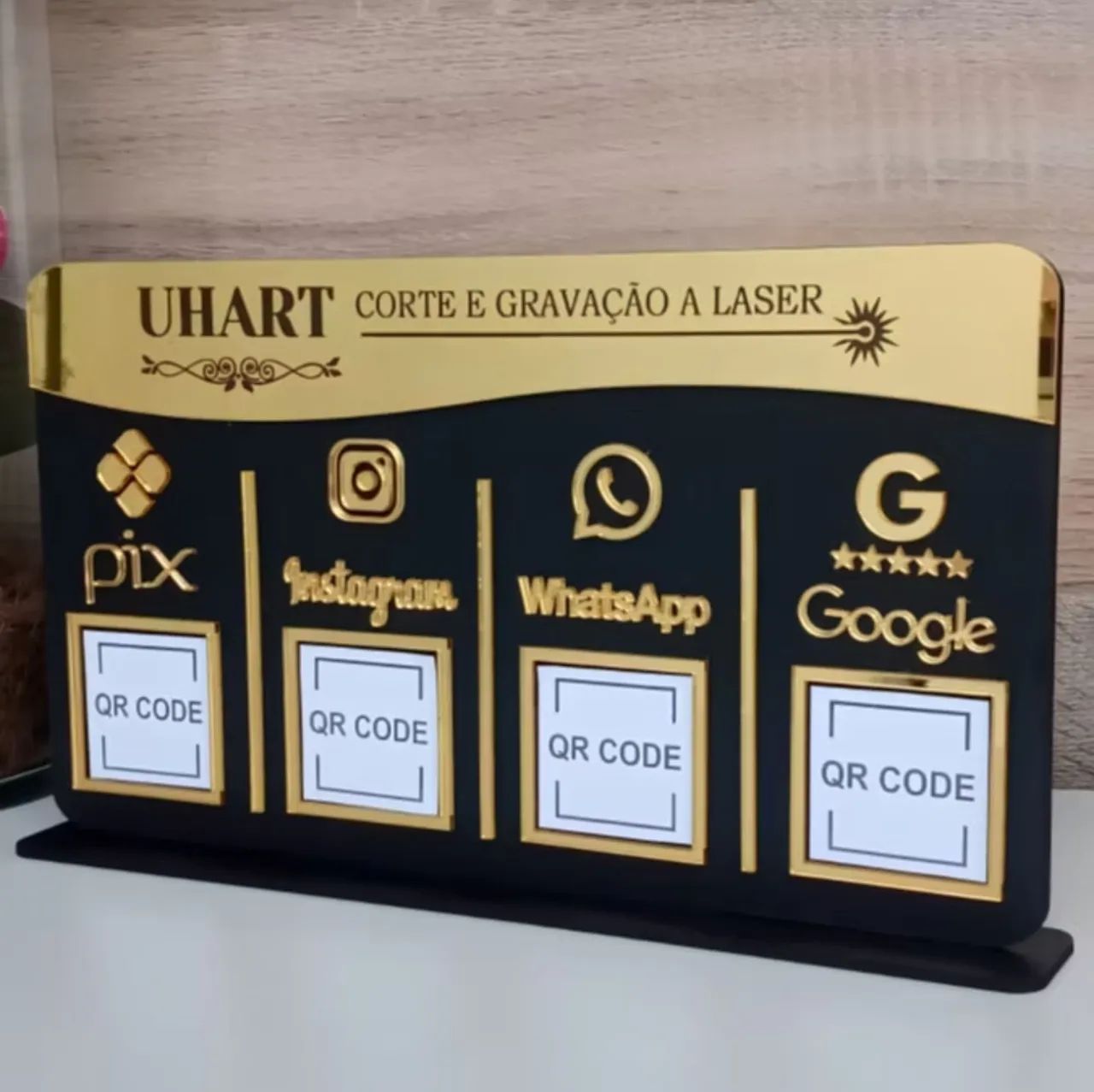 Placa Personalizada - QR Code, Pix, Redes Sociais e Muito Mais! - Foto 3