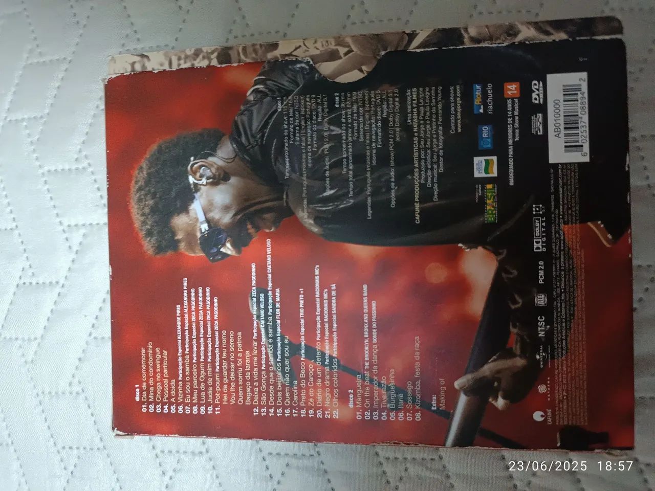 DVD duplo seu Jorge , músicas para churrasco  - Foto 3