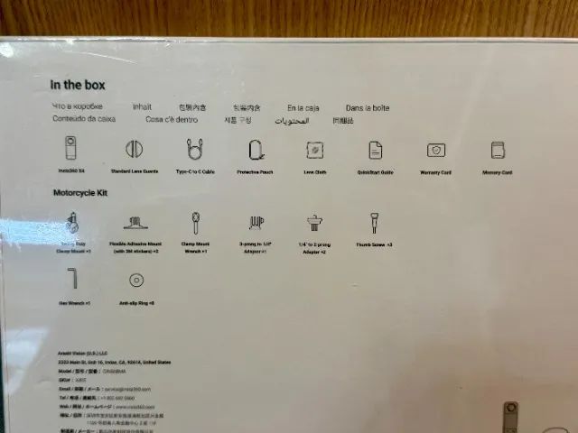 Camera Insta360 X4 8K 360 Action Cam - Motorcycle Bundle - Novo, lacrado. - Foto 4