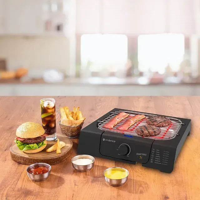 Churrasqueira Grill Eletrica Cadence Short, 1200W, Preto, 220V, GRL805 - Foto 6
