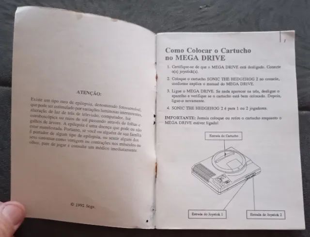 Manual Original Sonic 2 Mega Drive Tec toy - Foto 2