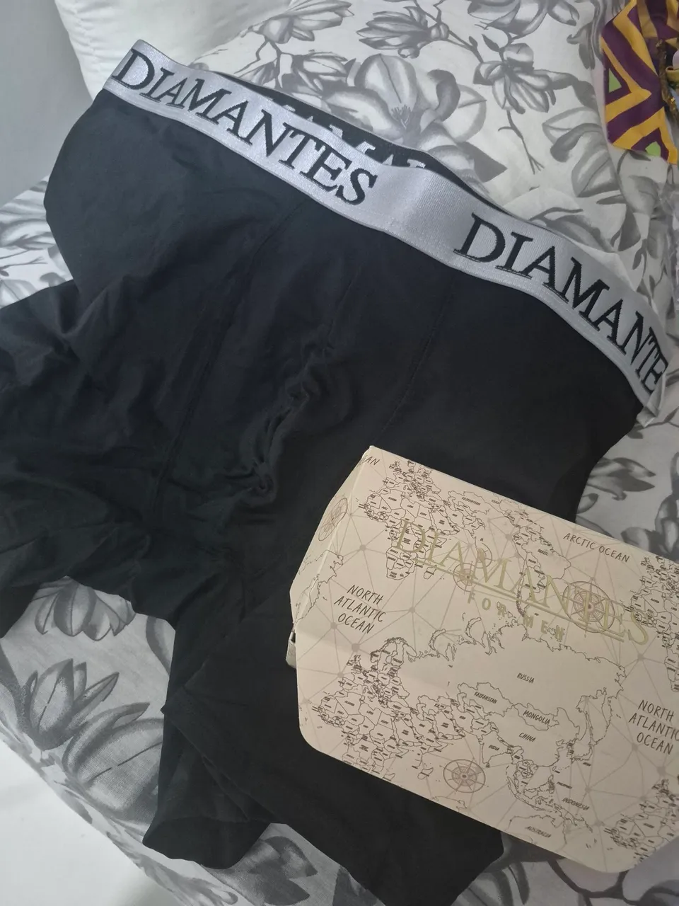 Cueca Box Diamantes - Tamanho G3 com 2 peças