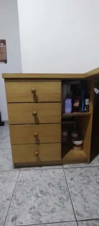 Mesa de Escritório em Madeira Maciça - Foto 5