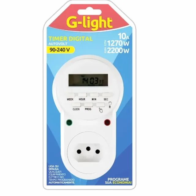 TIMER DIGITAL BRANCO 10A AUTOVOLT