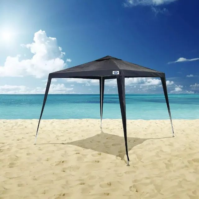  "Gazebo Ráfia Mor 3x3m - Proteção FPS 100, Resistente e Fácil de Montar para Praia, Jardi