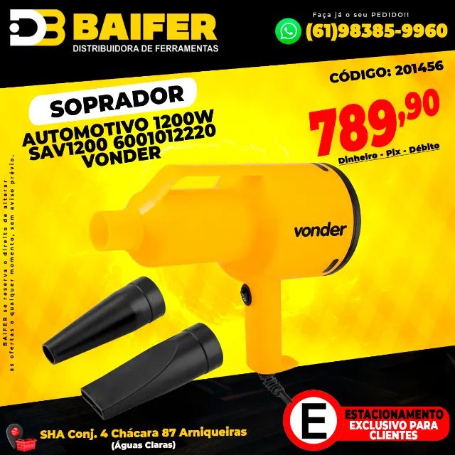 Soprador Automotivo 1200w SAV1200 220v 6001012220 Vonder