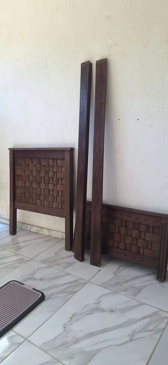 Cama de solteiro madeira de lei - Foto 4