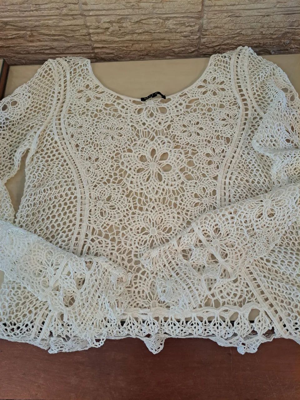 Blusa Crochê Branca