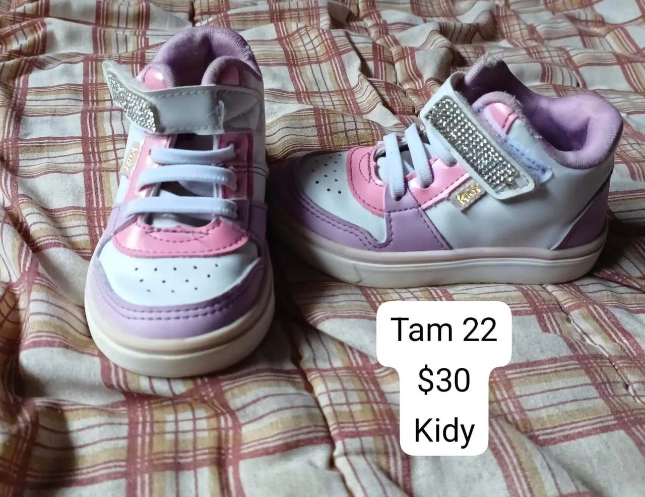 Tênis Infantil Kidy Rosa e Branco - Tam 22