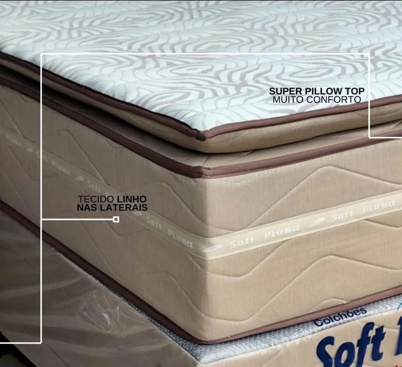 Conjunto Box Queen com pillow top 74cm - Foto 2