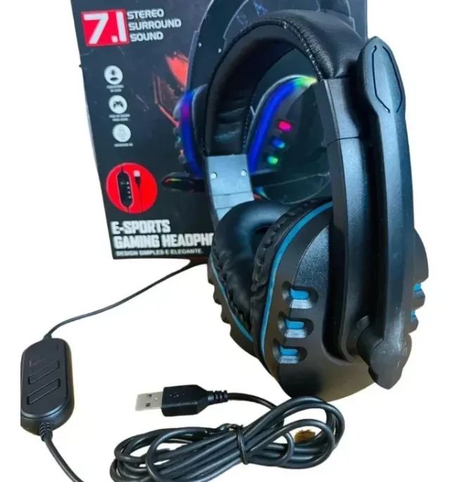 Fone Headset Usb Gamer Lehmox 7.1 Lef-1040 - Foto 2