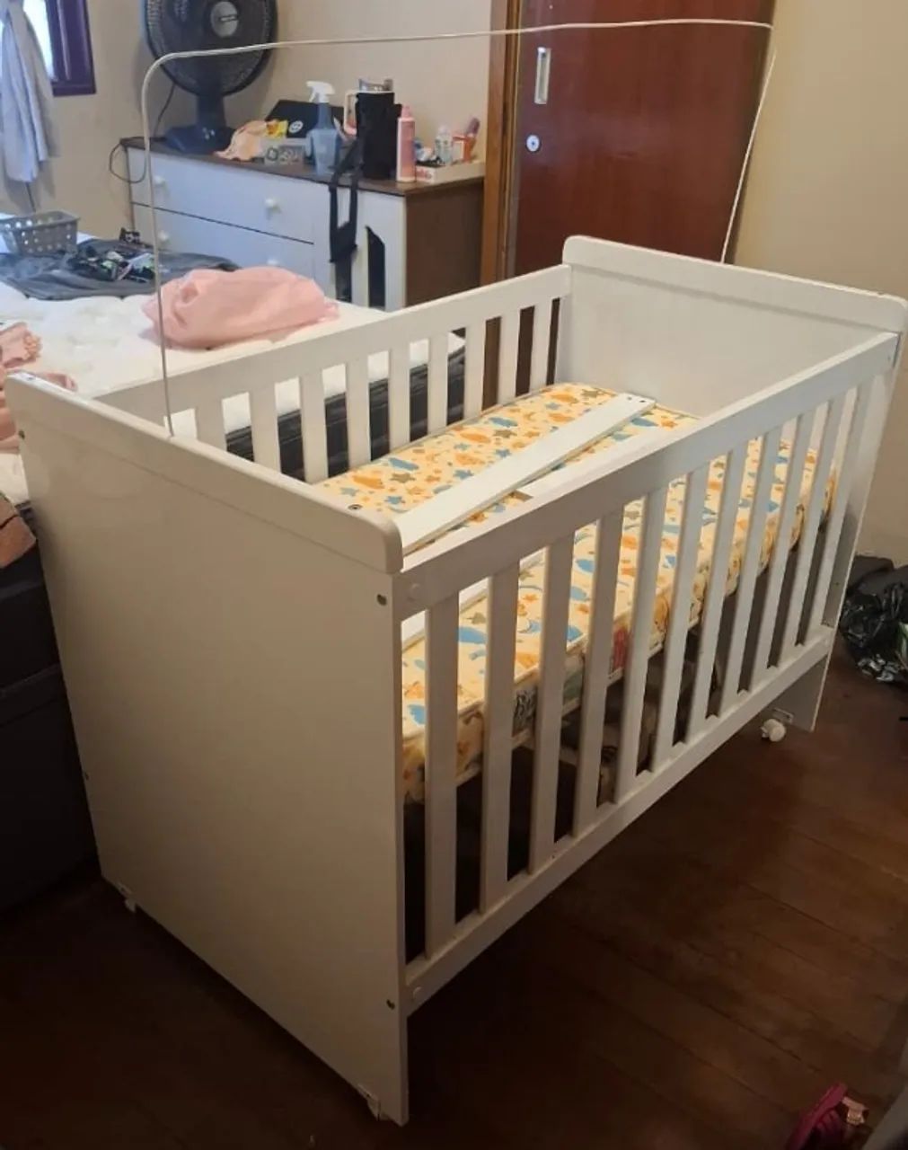 Berço americano 3 em 1 (vira cama) com colchão