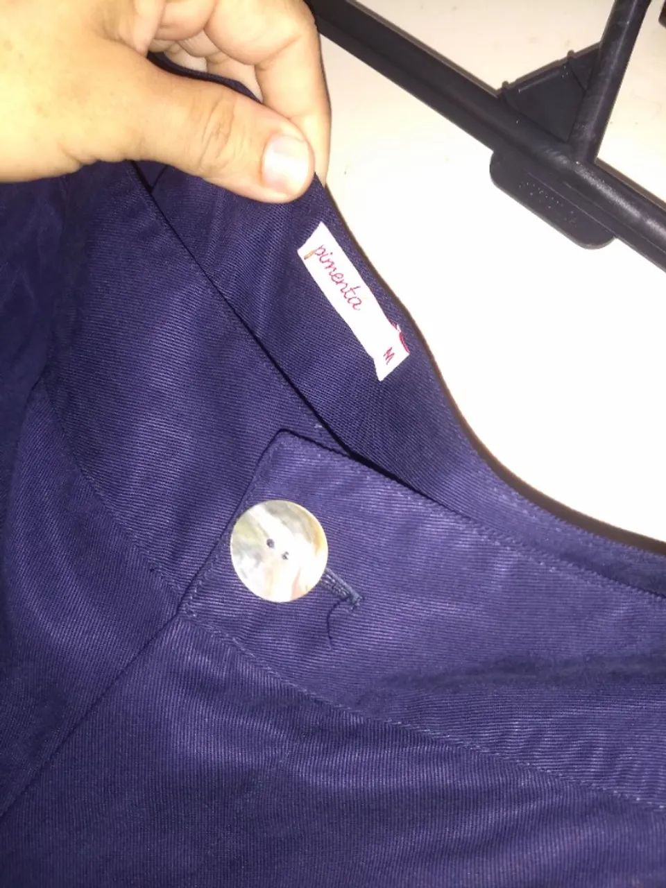 Calça azul alfaiataria nova medio - Foto 2