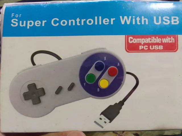 Controle usb super nintendo para PC/Retrô