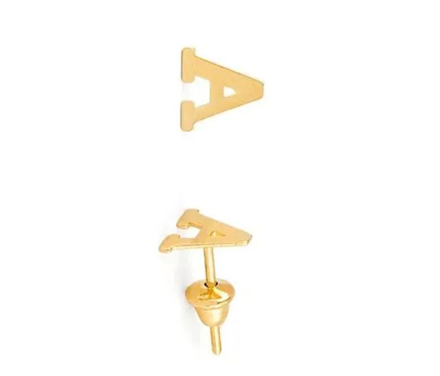 Brinco Letrinha 5 mm Ouro 18 Kilates  - Foto 2