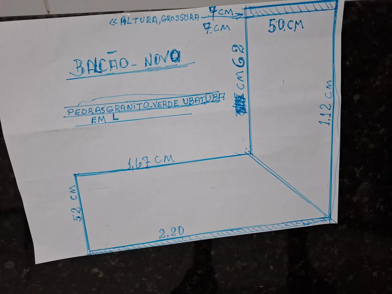 Bancada Nova em Granito Verde Ubatuba