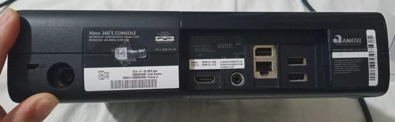 Xbox 360 Super Slim Bloqueado 1538 C/acessórios e Jogo Aleatório - Foto 4