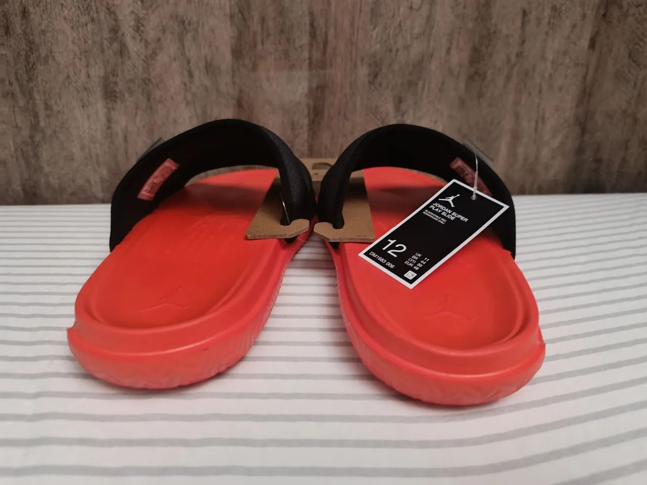 Chinelo Nike Air Jordan Super Play Red Black Calçados Água