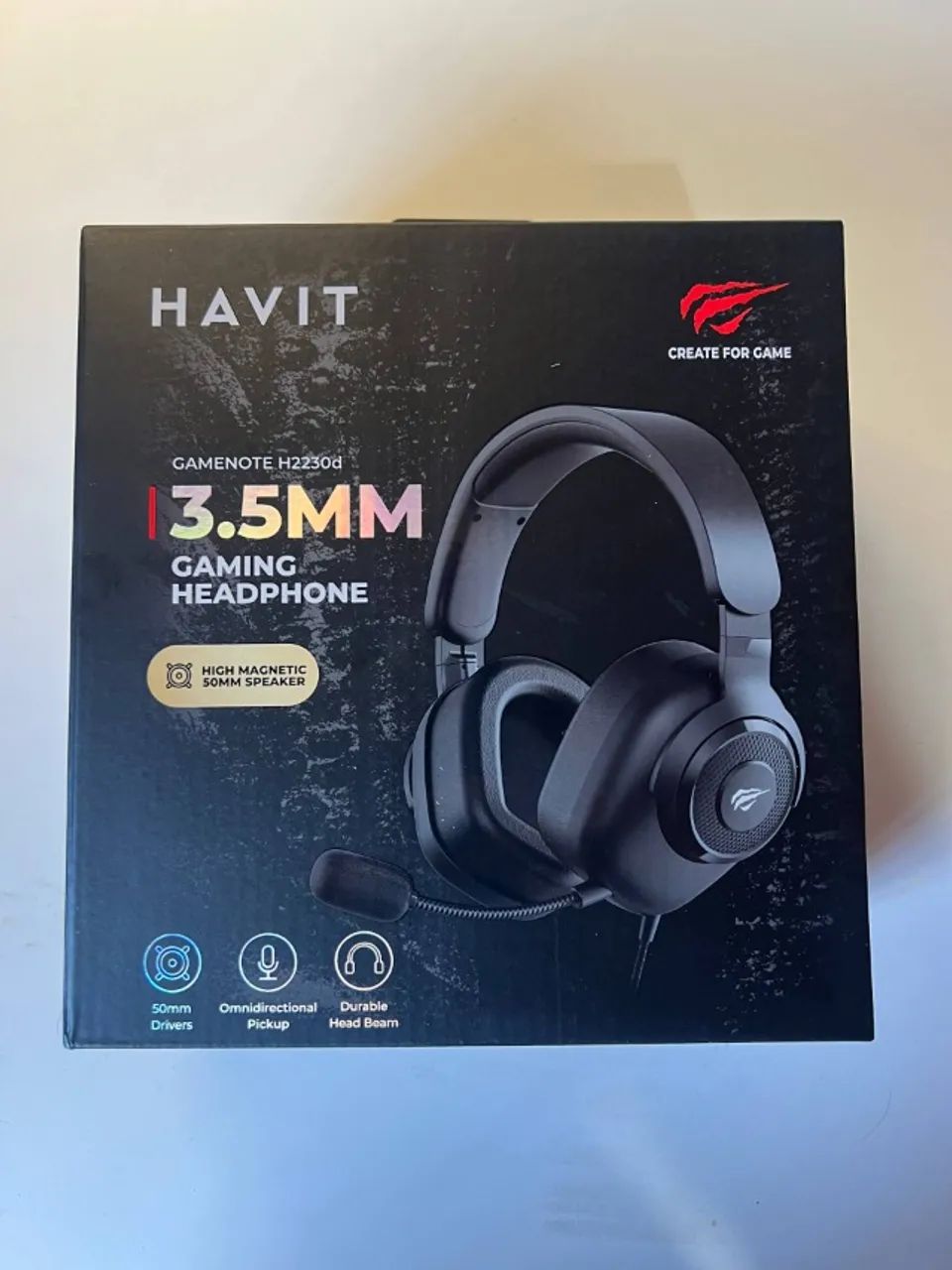 Fone Headset Gamer HAVIT [Lacrado] / Som muito bom  / Microfone removivel