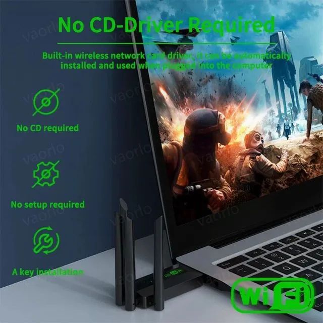 Adaptador Wi-Fi USB 3.0 1200Mbps 4 Antenas - Foto 6