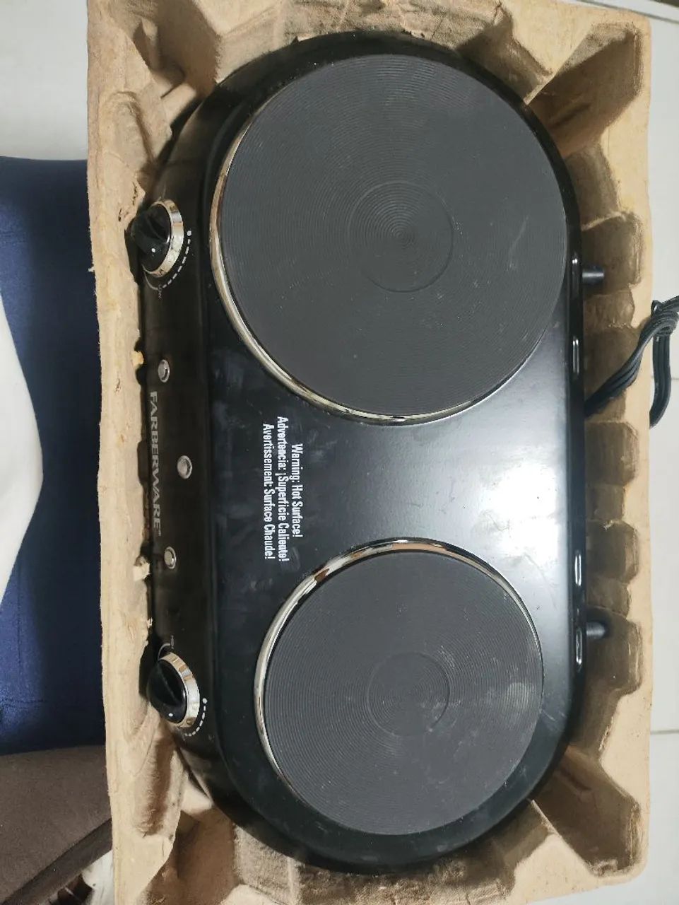 Fogão elétrico de duas bocas Farberware de 1500 watts - Foto 2