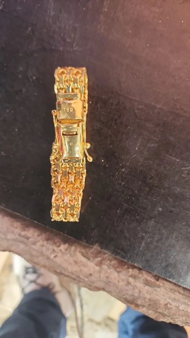 Pulseira Com banho de ouro 1000 - Foto 3