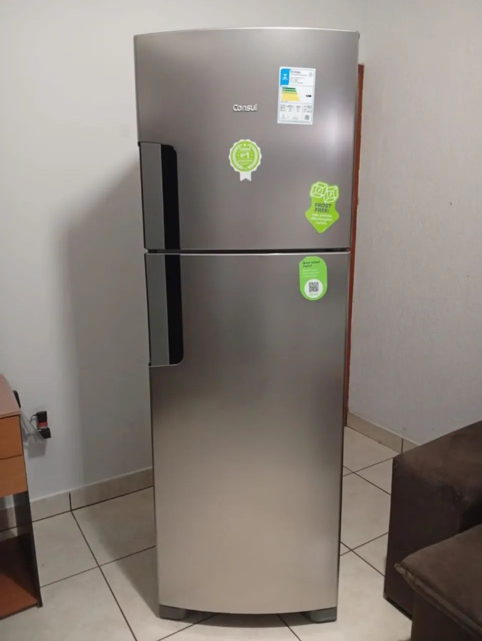 Geladeira Consul inox 