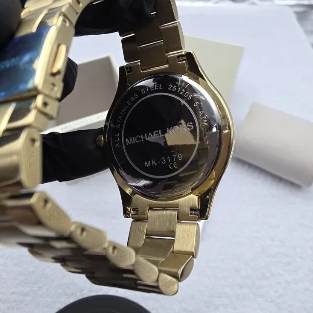 Relógio Michael Kors MK3179 Dourado 39mm Original - Foto 4