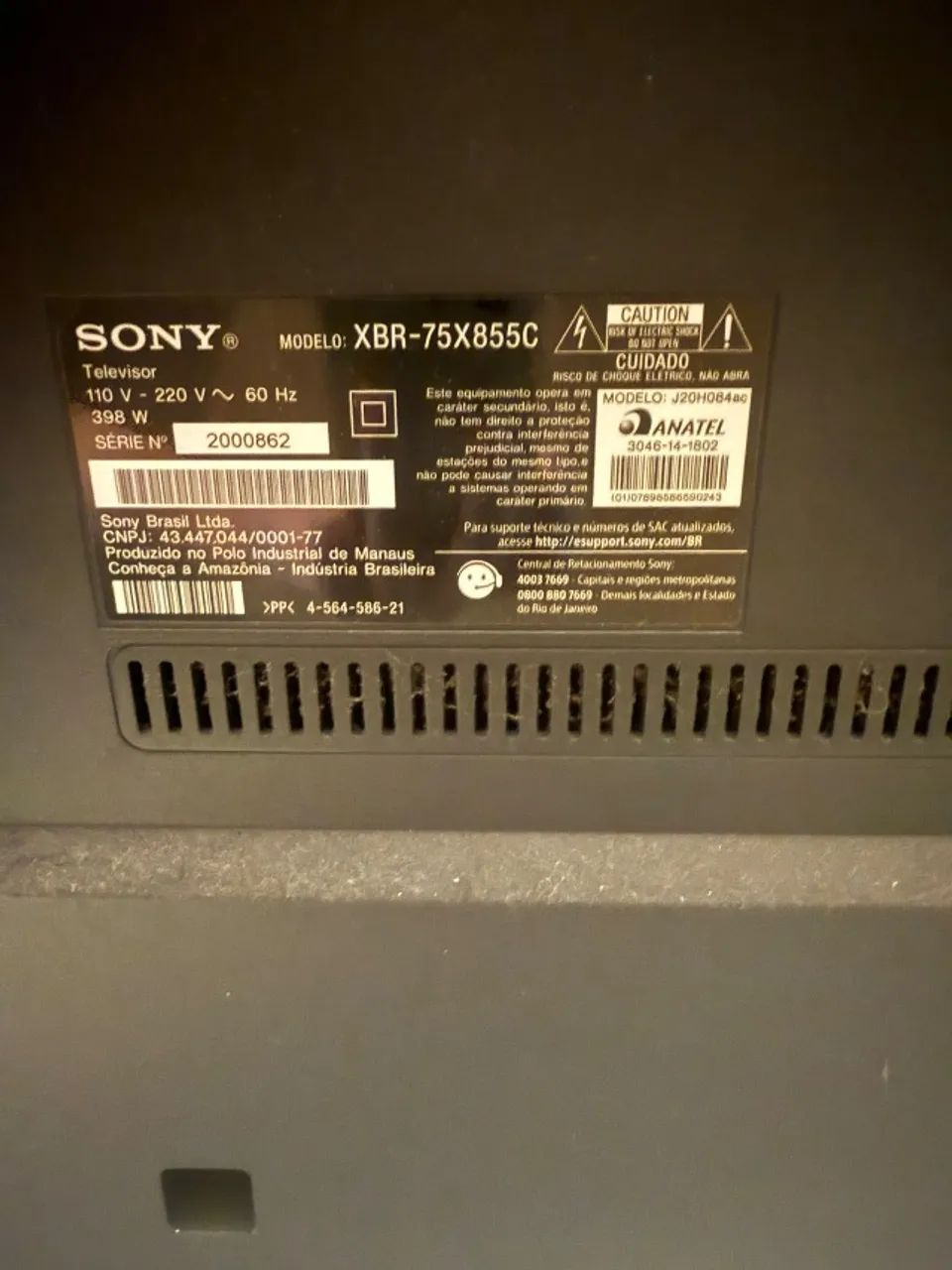 SMART TV 4K SONY 75 pol - Foto 2