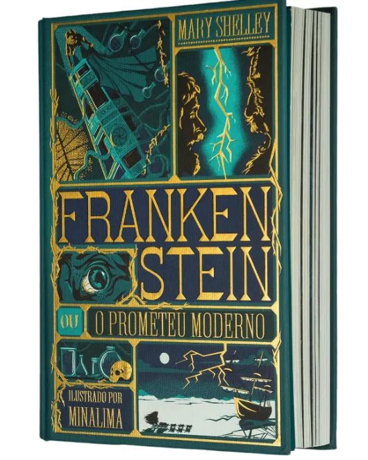Frankenstein - Edição de luxo ilustrada e com elementos interativos do estúdio MinaLima