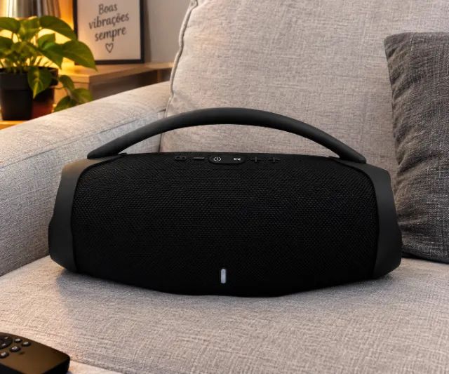 Caixa de som Boombox Bluetooth Bivolt- PRETA
