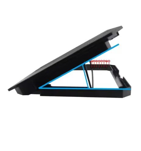 Base Refrigerada para notebook 2 leds Azul silenciosa - Foto 5