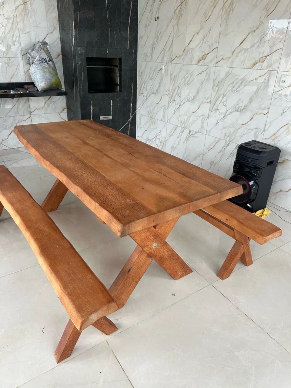 Mesa Rústica Maciça TOP - Foto 3