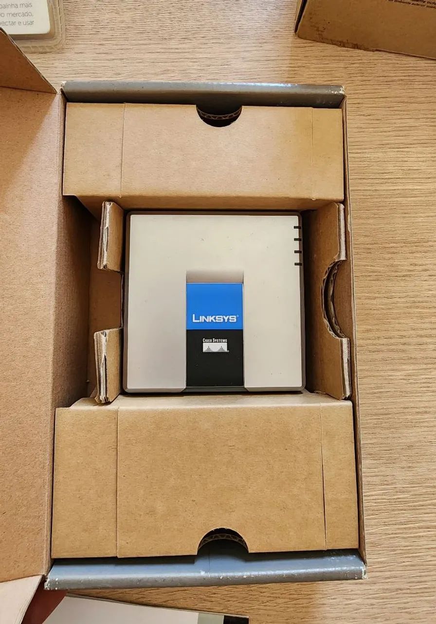 Adaptador Ata Voip Spa2102 Linksys Gateway 2 Portas Fx 