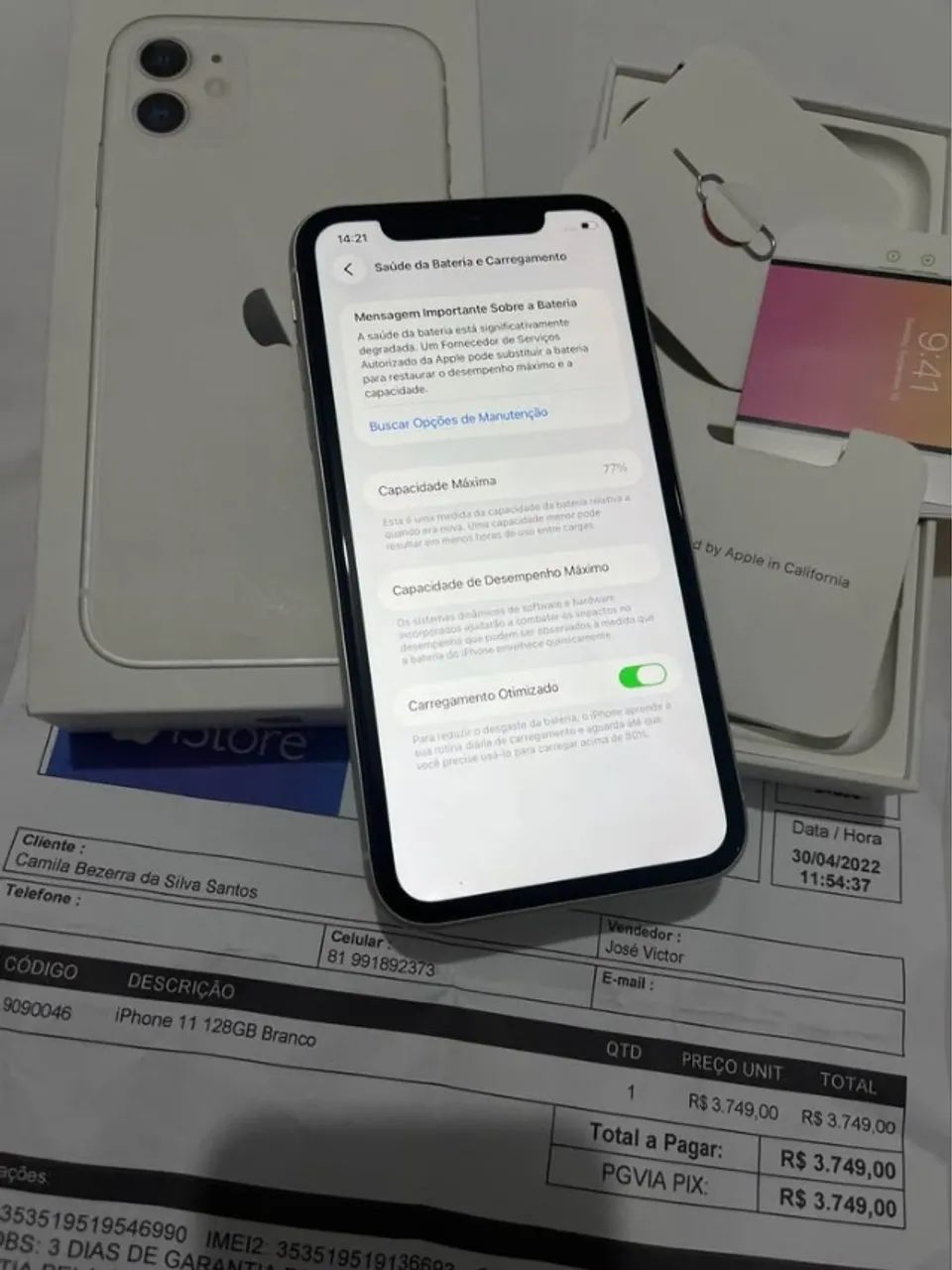 iPhone 11 128gb único NOVO! e nota fiscal - Foto 2
