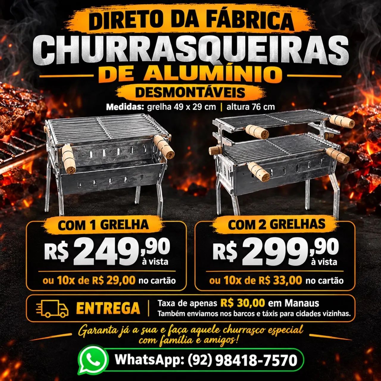 CHURRASQUEIRAS DE ALUMÍNIO 