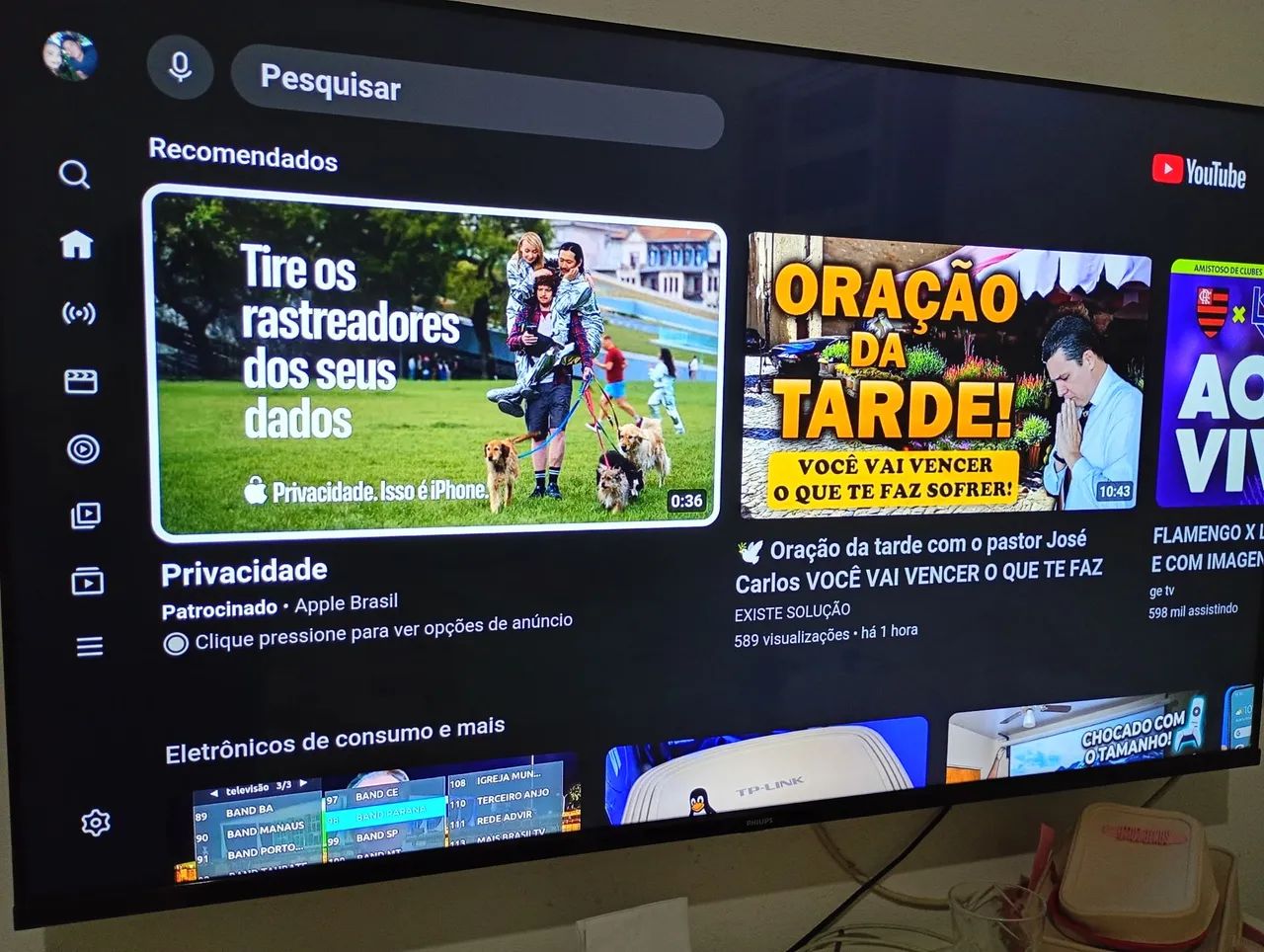 Título: Smart TV Philips 50" Google TV - Estado de Nova, Completa com Controle! - Foto 3