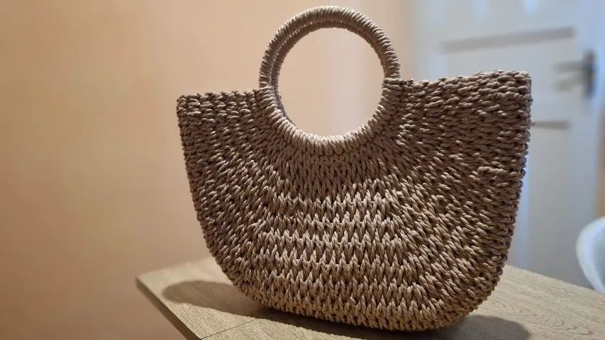 BOLSA DE PALHA FORRADA  - Foto 2