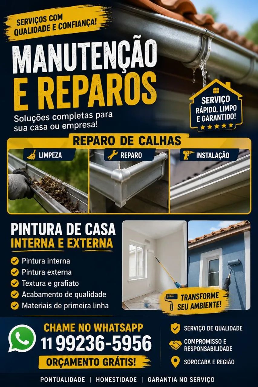 ? SERVIÇOS DE CALHAS E PINTURA - SOROCABA E REGIÃO