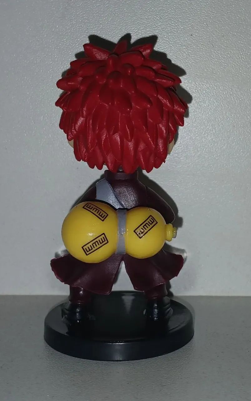 BONECO ACTION FIGURE MINIATURA NARUTO SHIPPUDEN GAARA COLADO NA BASE - Foto 2