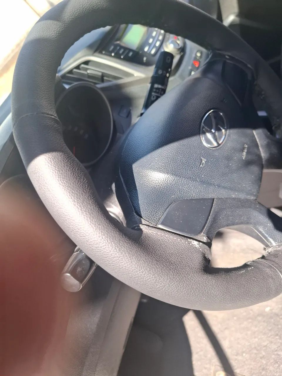 Capa de volante * colada e costurada 