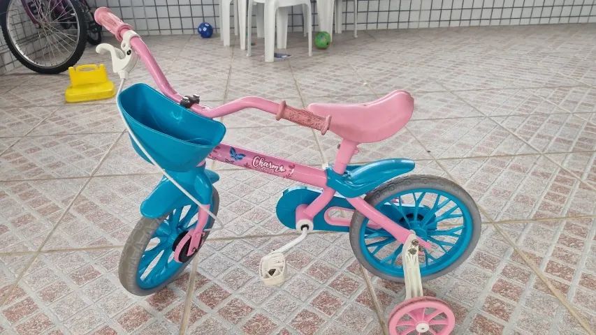 Bicicleta Infantil Nathor Charm Rosa e Azul