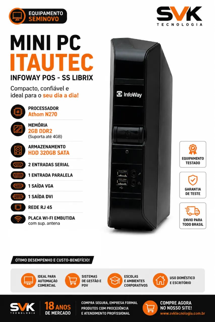 Mini PC Linha Intel Celeron - Pronto P/ Internet - Peq. Escritorio  - Foto 2